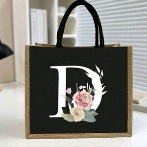 D graphic Canvas Tote Bag, Semi Personalized Present Bag